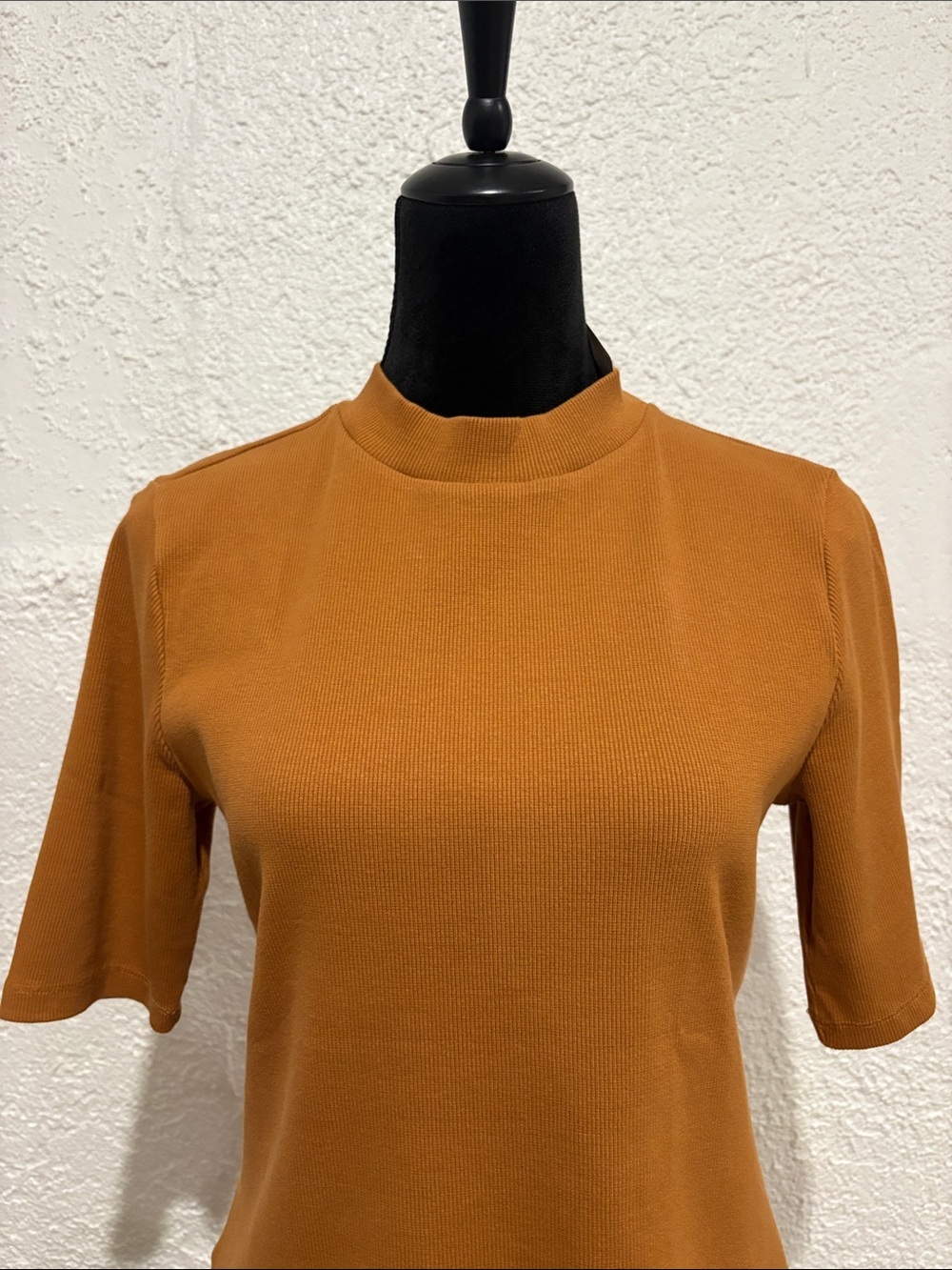 Maeve by Anthropologie Ribbed Top in Honey Brown Size Medium - Picture 5 of 8